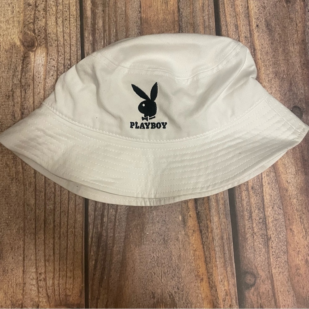 Playboy White Bucket Hat
